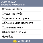 My Wishlist - agafonovan