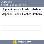 My Wishlist - agorodil