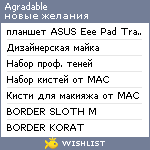 My Wishlist - agradable