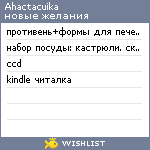 My Wishlist - ahactacuika