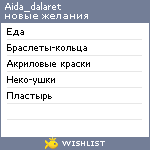 My Wishlist - aida_dalaret