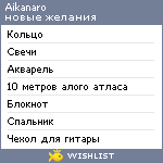 My Wishlist - aikanaro