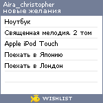 My Wishlist - aira_christopher