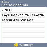 My Wishlist - aiven