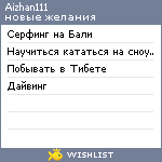 My Wishlist - aizhan111