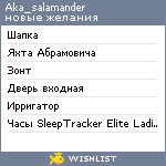 My Wishlist - aka_salamander