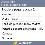 My Wishlist - akabaraka