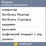 My Wishlist - akagane