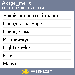 My Wishlist - akage_mellit