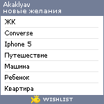 My Wishlist - akaklyav