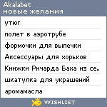 My Wishlist - akalabet