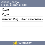 My Wishlist - akane_honjo