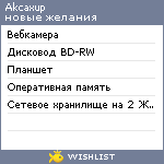 My Wishlist - akcaxup