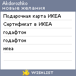 My Wishlist - akdorozhko