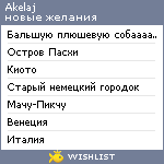 My Wishlist - akelaj