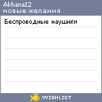 My Wishlist - akhana12