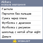 My Wishlist - akihara