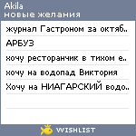 My Wishlist - akila