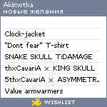 My Wishlist - akimotka