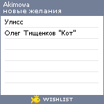 My Wishlist - akimowa
