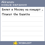 My Wishlist - akirasuzu