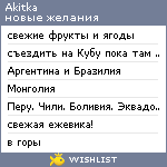 My Wishlist - akitka