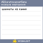 My Wishlist - akkuratovasvetlana