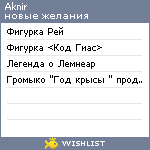 My Wishlist - aknir