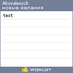 My Wishlist - akovalevych