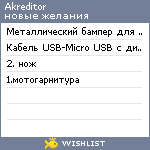 My Wishlist - akreditor