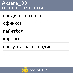 My Wishlist - aksena_33