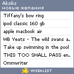 My Wishlist - aksiks