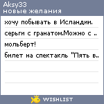 My Wishlist - aksy33