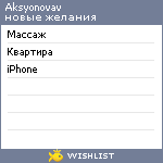 My Wishlist - aksyonovav