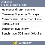 My Wishlist - aktopuz