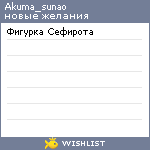 My Wishlist - akuma_sunao