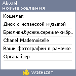 My Wishlist - akvael