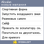 My Wishlist - akvalan