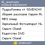 My Wishlist - al_anastasia