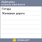 My Wishlist - alabinanina