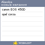 My Wishlist - alaxolya