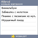 My Wishlist - alderval