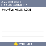 My Wishlist - alekseyfsabas