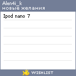 My Wishlist - alen4i_k