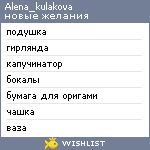 My Wishlist - alena_kulakova