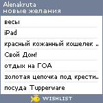 My Wishlist - alenakruta