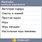 My Wishlist - alenkadoc