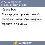 My Wishlist - alenkinkrik