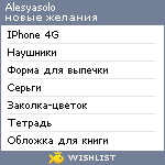 My Wishlist - alesyasolo