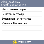 My Wishlist - alex_zakharov